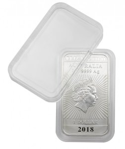  Spezialkapsel 27x47 mm für 1 Unze Oz eckig Australien Barren (Silber) 10 Stück LINDNER S22552747P