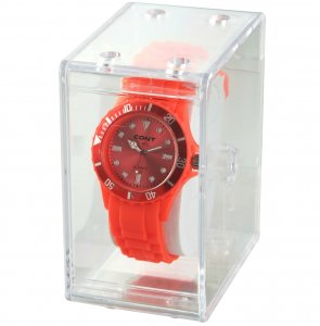 Uhrenbox Kunststoff transparent 9,8x5,7x8,4 cm