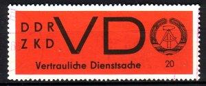 DDR Dienst D 3 x zart gestempelt (3046C)