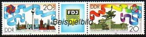 DDR 3248-3249 ZD Zusammendruck DS Dreierstreifen postfrisch ** (K3)